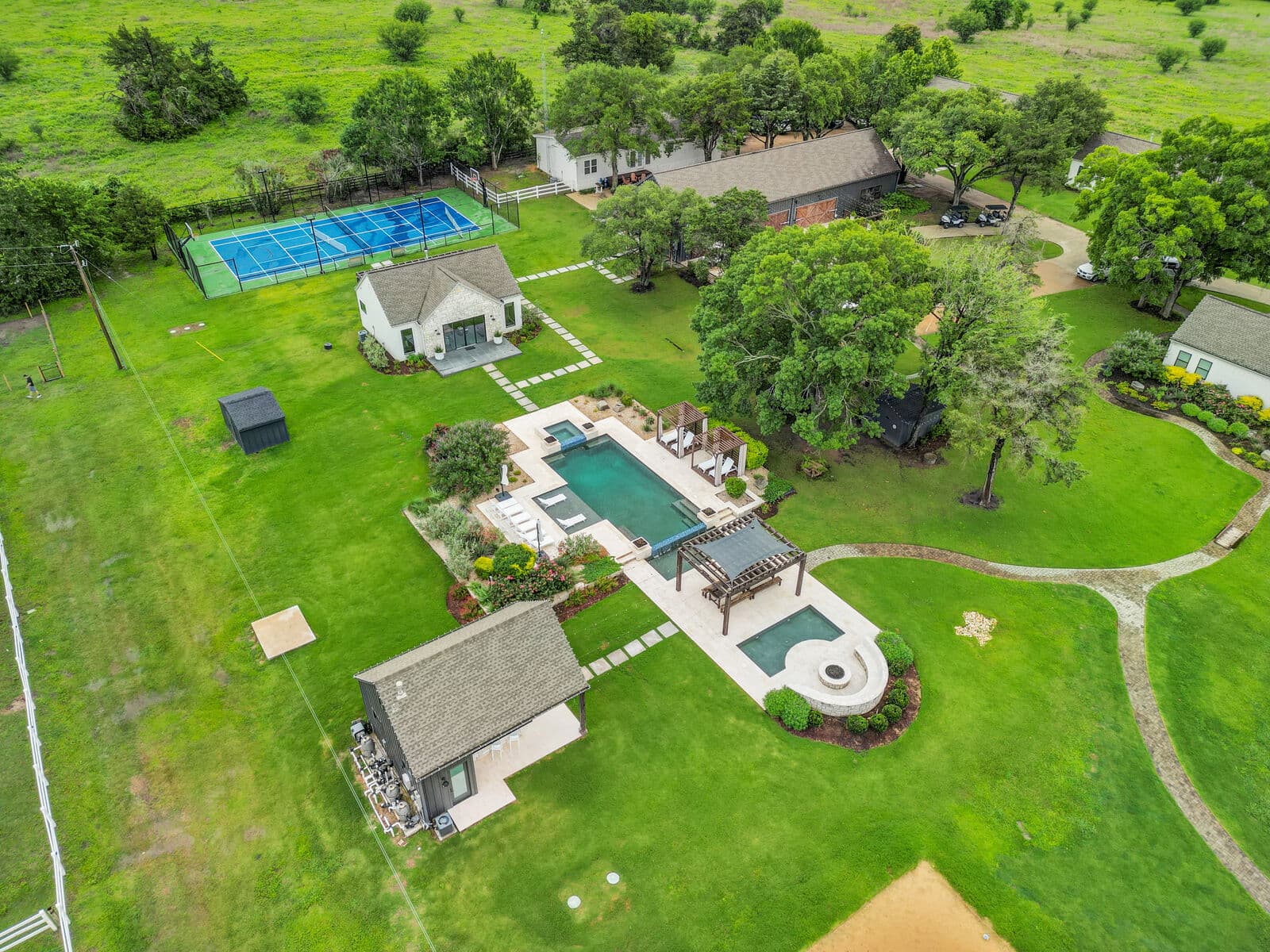Aerial view of Milk & Honey Ranch